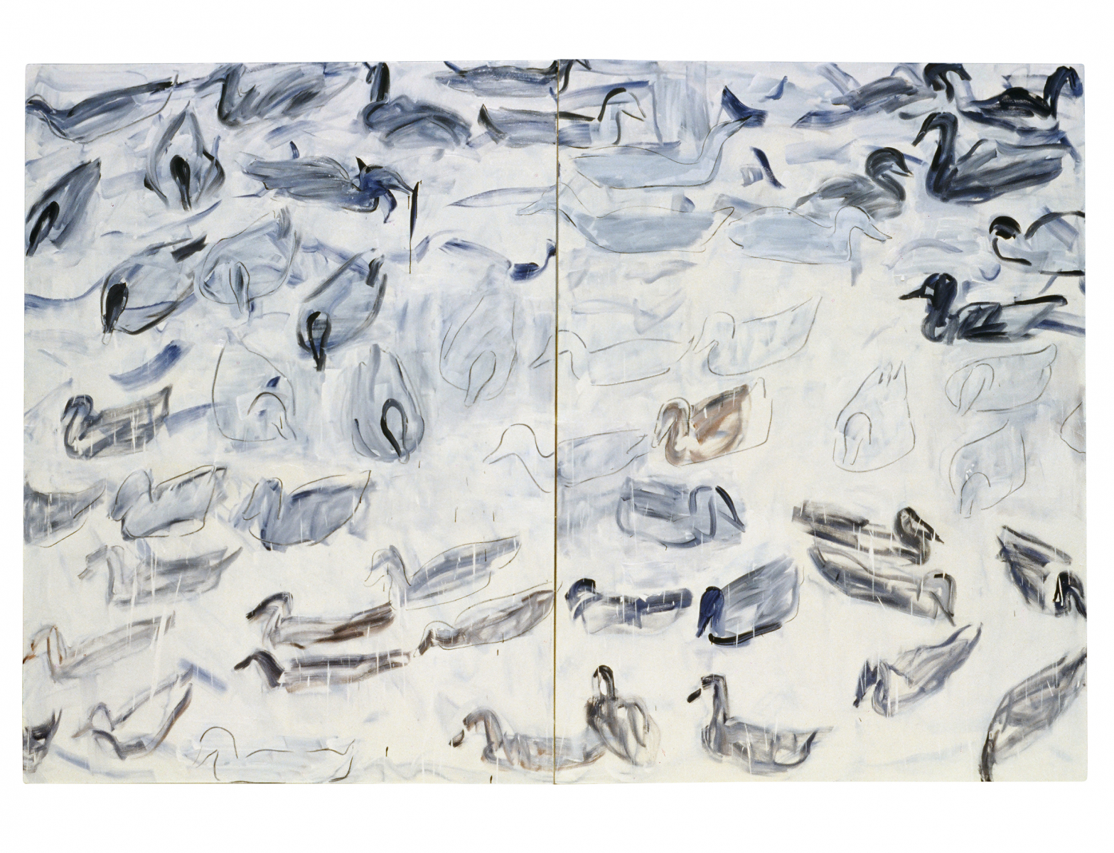 Untitled-89010, 1989, Oil on Canvas, 160x105.7cm (each)